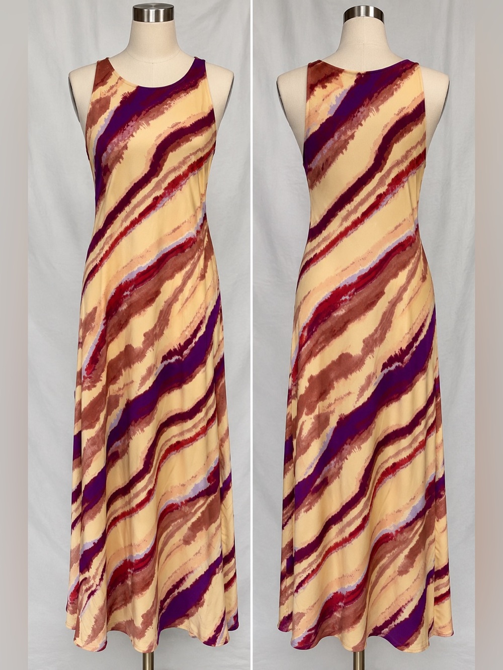 Rachel Roy Women’s Large Maxi Dress Abstract Print Sleeveless NWT Macy’s